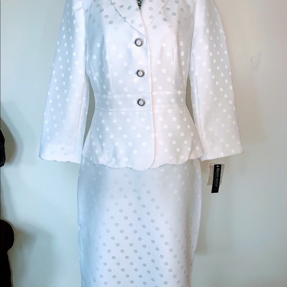 🌺JOHN MEYER🌺LILY WHITE SKIRT SUIT🌺🌺 - Picture 6 of 8